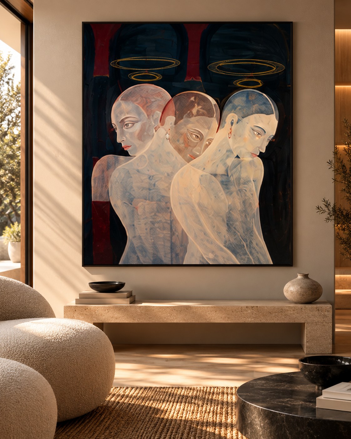 Three Graces shown in an interior