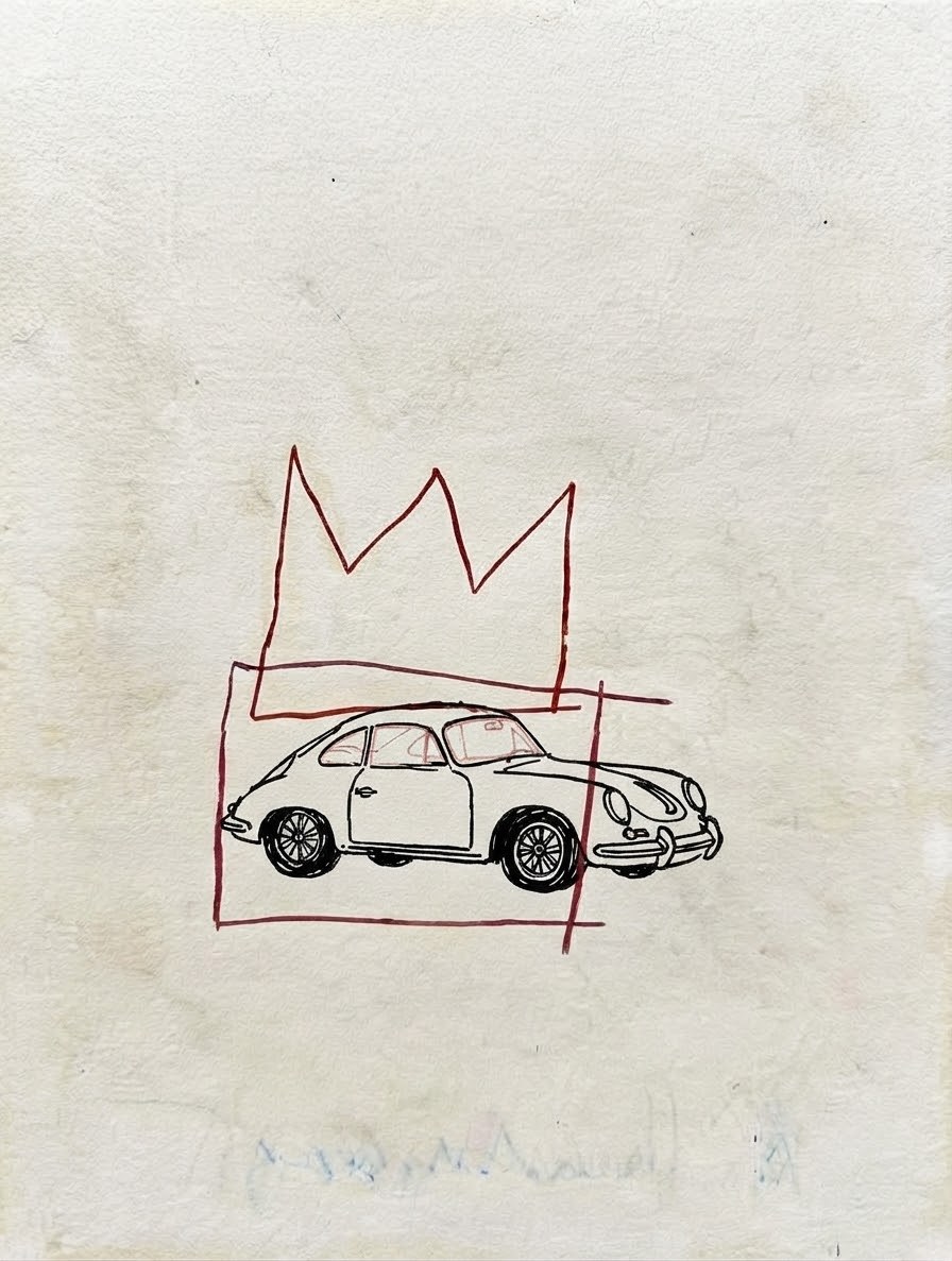 The Crowned Coupé — minimal & line artwork, Line & Ink
