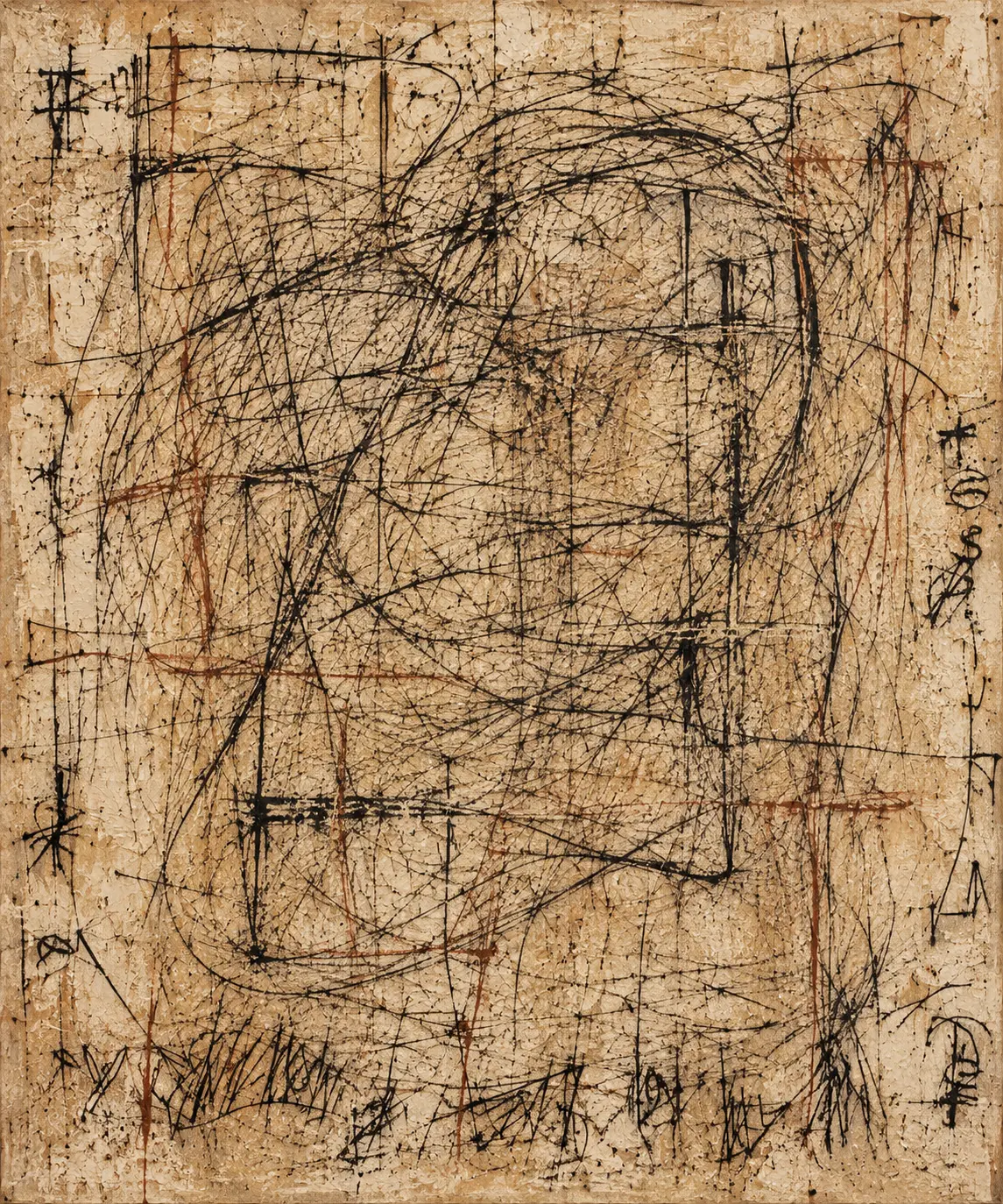Ochre Lattice, artwork by The Artworks Gallery