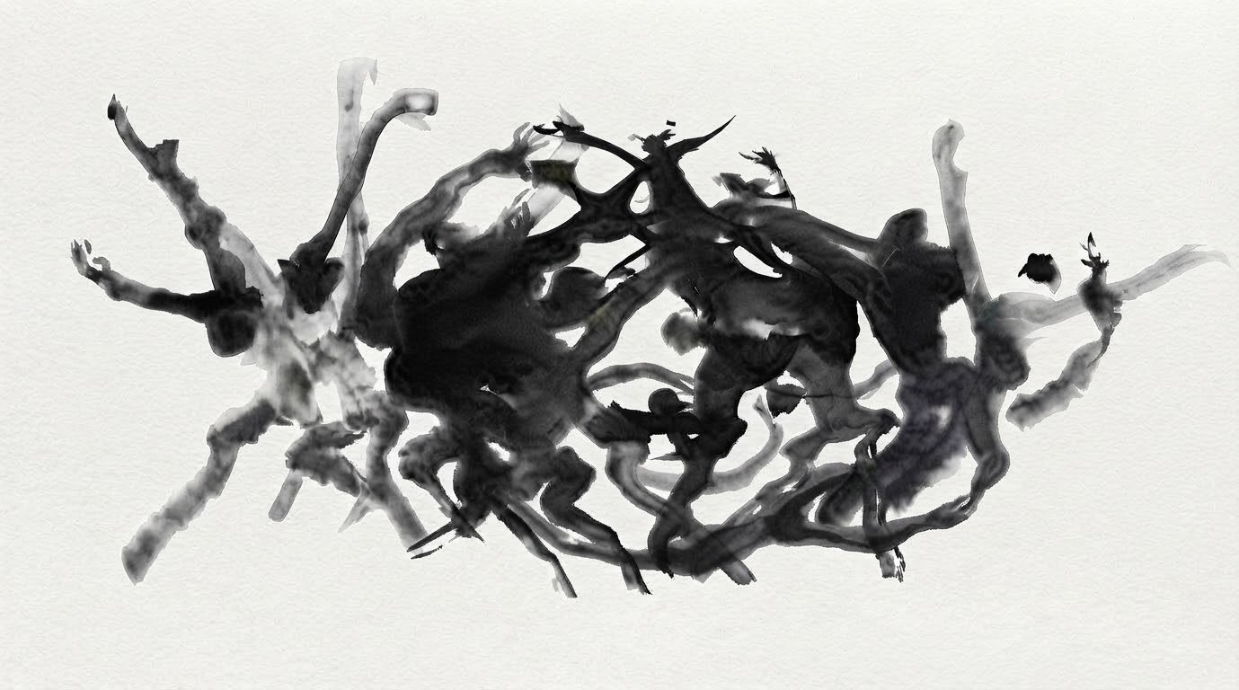 Black Bloom — minimal & line artwork, Line & Ink
